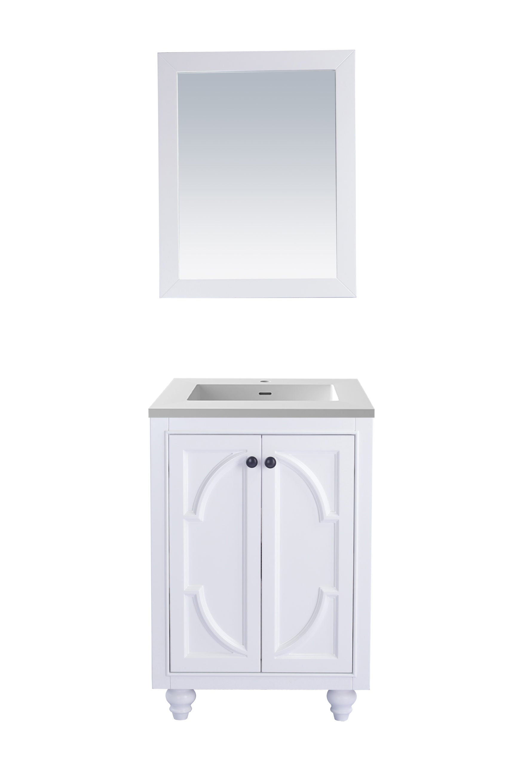 Laviva Odyssey 24" White Bathroom Vanity Set Matte WhiteTop