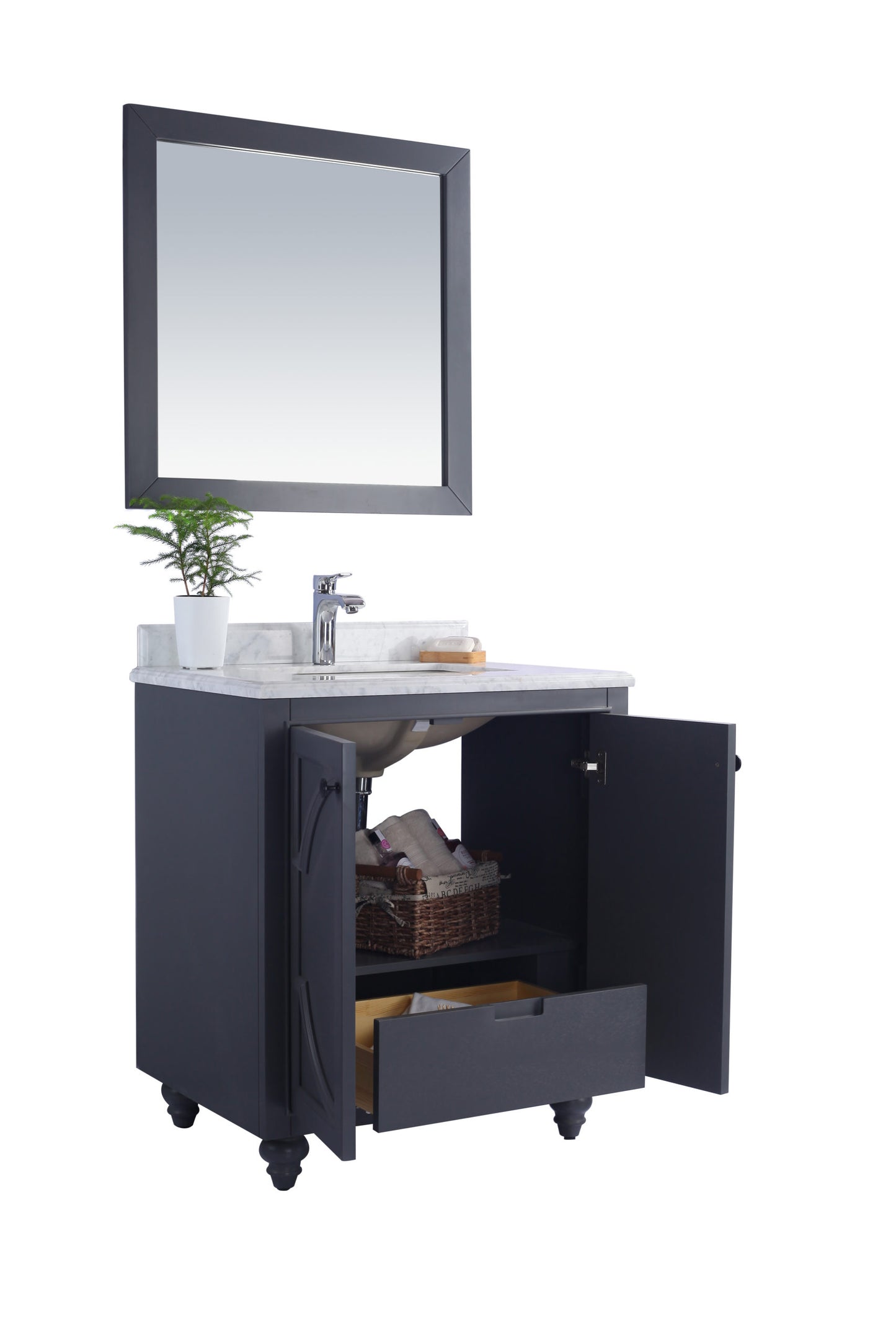 Laviva Odyssey 30" Maple Grey Bathroom Vanity Set