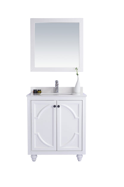 Laviva Odyssey 30" White Bathroom Vanity Set White Quartz  Top