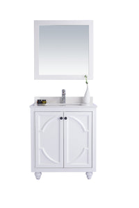 Laviva Odyssey 30" White Bathroom Vanity Set White Quartz  Top