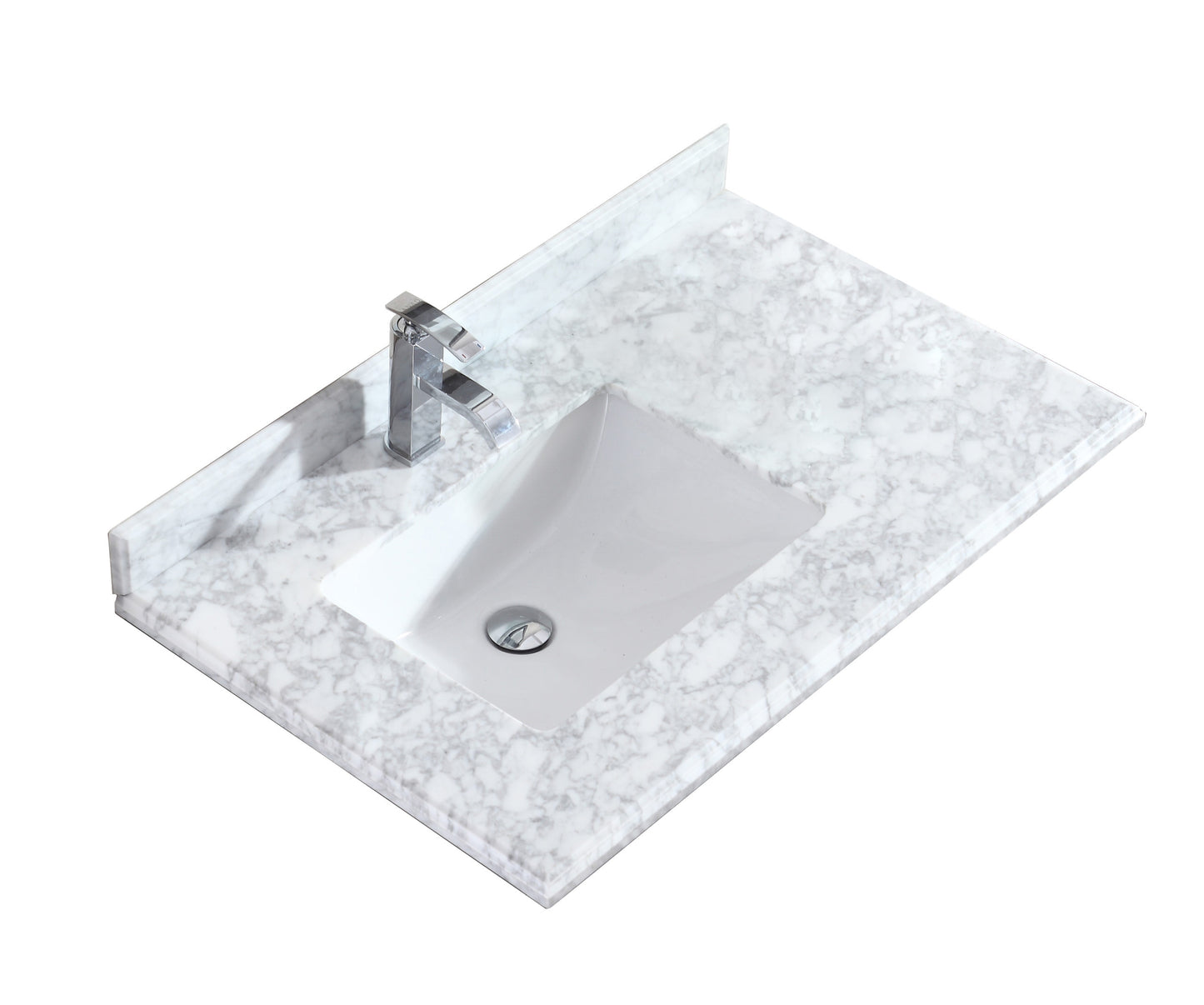 Laviva Odyssey 36" Single Hole Countertop, Left Offset Sink, White  313613-36-WC