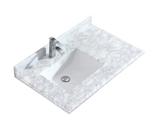 Laviva Odyssey 36" Single Hole Countertop, Left Offset Sink, White  313613-36-WC