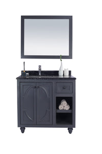 Laviva Odyssey 36", Maple Grey Traditional Bathroom Vanity Countertop finish Black Wood Marble, 313613-36G-BW