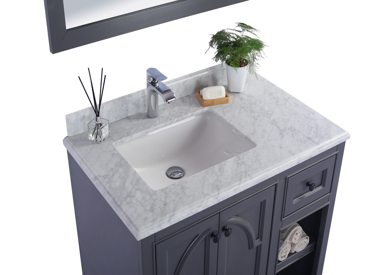 Laviva Odyssey 36" Maple Grey Bathroom Vanity Set