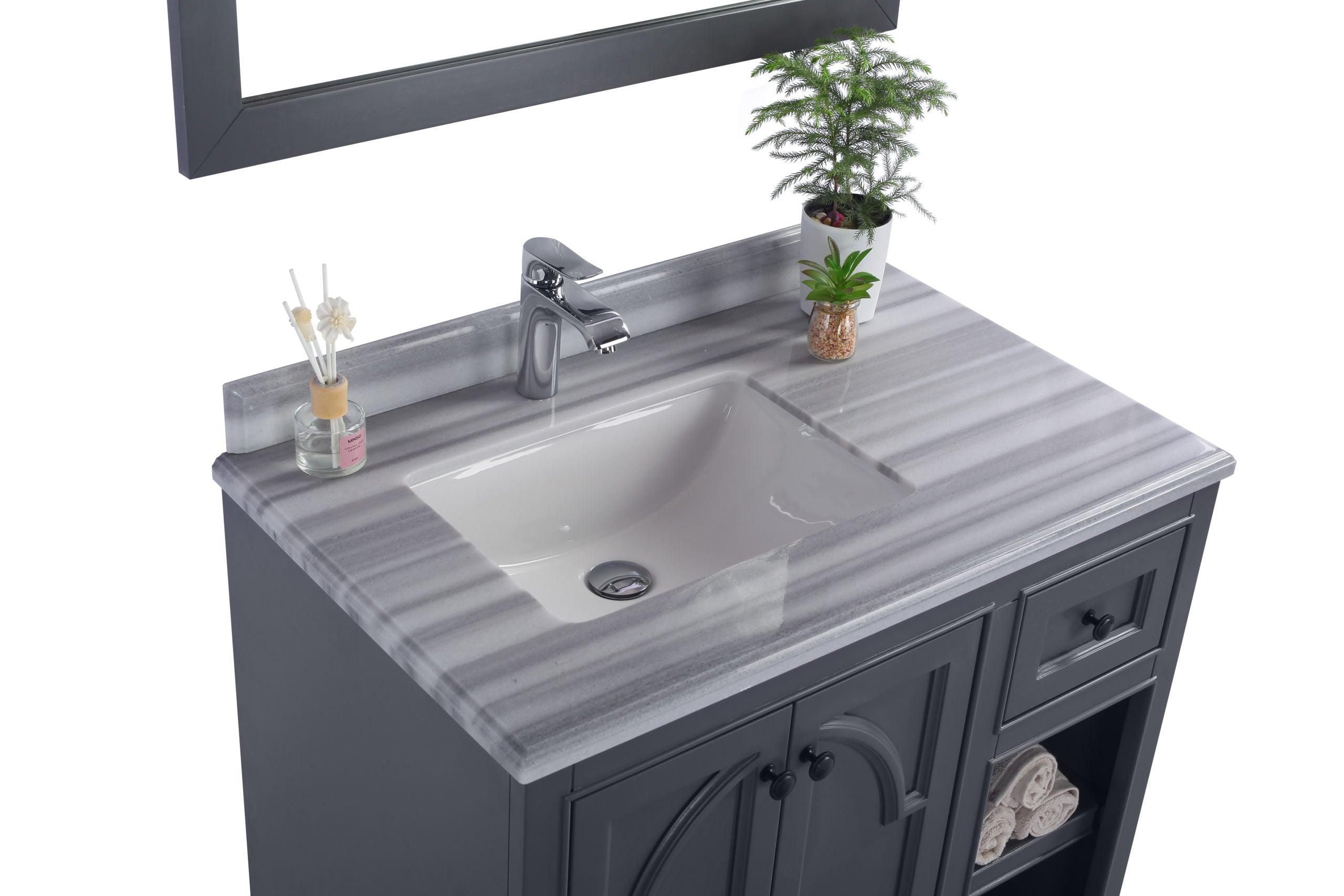 Laviva Odyssey 36" Maple Grey Bathroom Vanity Set