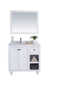 Laviva Odyssey 36", White Traditional Bathroom Vanity Countertop finish White Marble, 313613-36W-WC