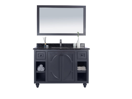 Laviva Odyssey 48", Maple Grey Traditional Bathroom Vanity Countertop finish Black Wood Marble, 313613-48G-BW