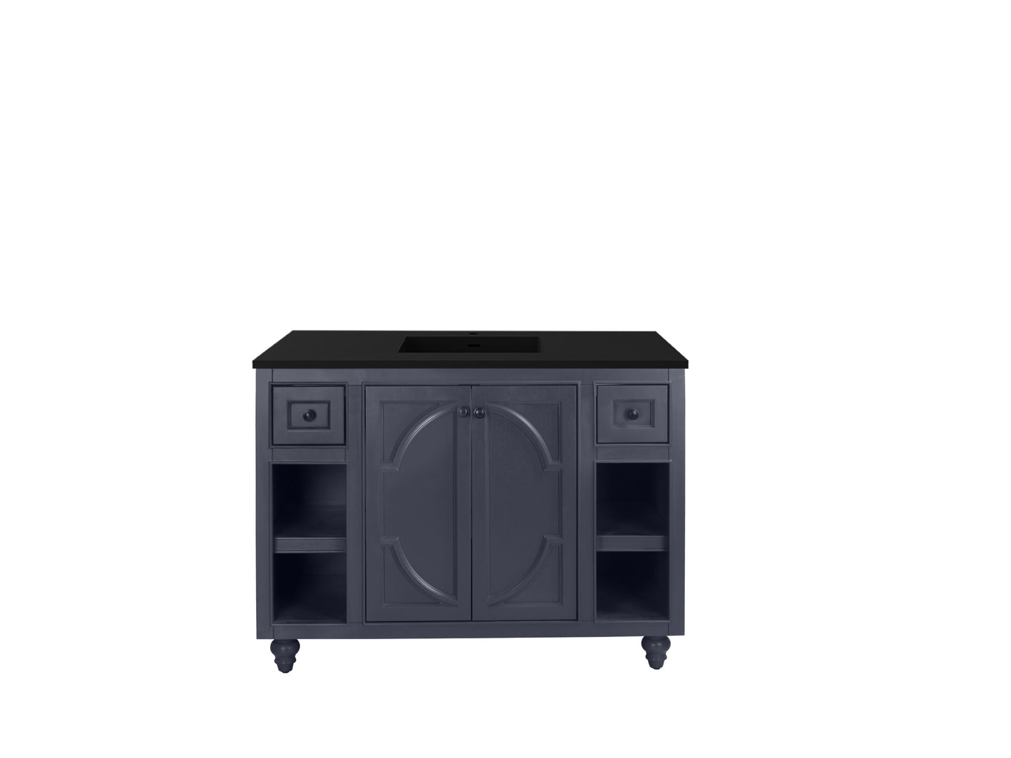 Laviva Odyssey 48", Maple Grey Traditional Bathroom Vanity Countertop finish Matte Black, 313613-48G-MB