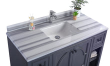 Load image into Gallery viewer, Laviva Odyssey 48&quot;, Maple Grey Traditional Bathroom Vanity Countertop finish White Stripe, 313613-48G-WS