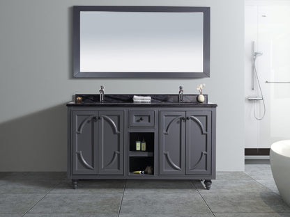 Laviva Odyssey 60" Maple Grey Double Sink Bathroom Vanity Set