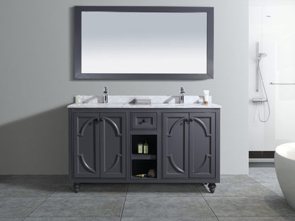 Laviva Odyssey 60" Maple Grey Double Sink Bathroom Vanity Set