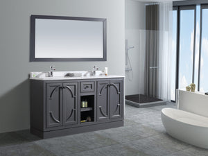 Laviva Odyssey 60" Maple Grey Double Sink Bathroom Vanity Set