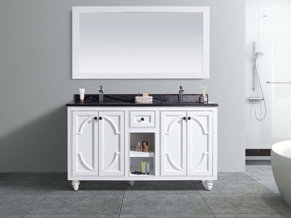 Laviva Odyssey 60" White Double Sink Bathroom Vanity Set