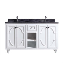 Load image into Gallery viewer, Laviva Odyssey 60&quot; White Double Sink Bathroom Vanity Set Black Wood Marble Countertop