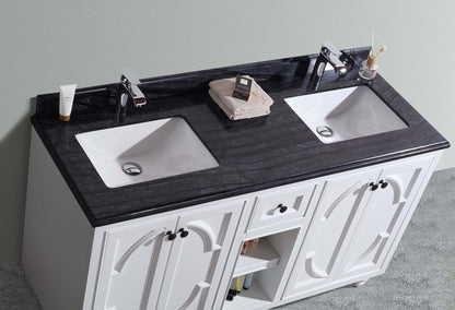 Laviva Odyssey 60" White Double Sink Bathroom Vanity Set