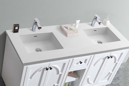 Laviva Odyssey 60" White Double Sink Bathroom Vanity Set