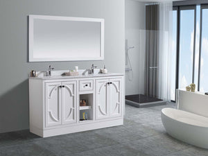 Laviva Odyssey 60" White Double Sink Bathroom Vanity Set