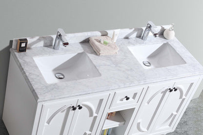 Laviva Odyssey 60" White Double Sink Bathroom Vanity Set