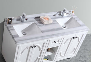Laviva Odyssey 60" White Double Sink Bathroom Vanity Set