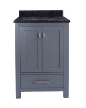 Load image into Gallery viewer, Wilson 313ANG-24G-BW Grey Bath Vanity, Black Top, 24&quot;