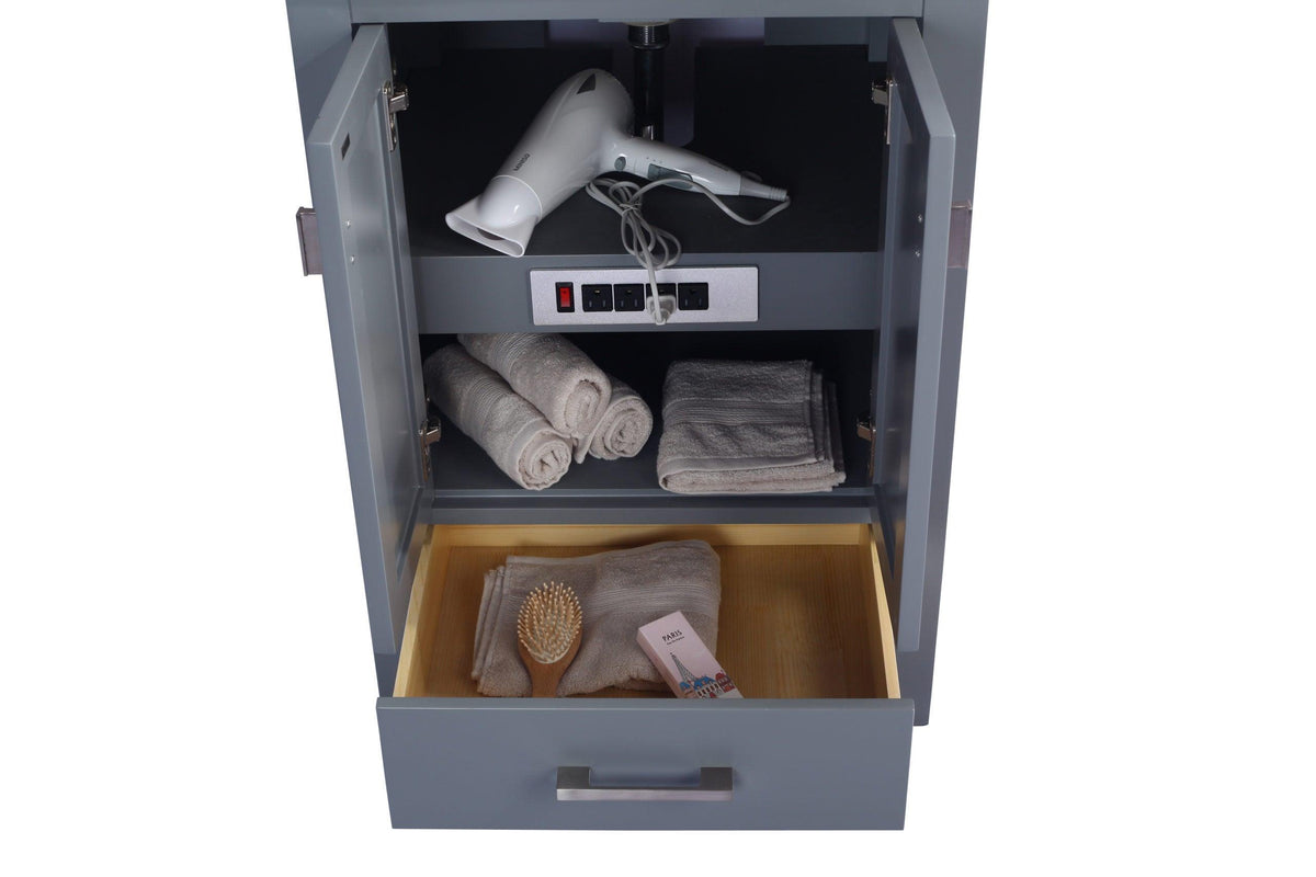 Laviva Wilson 313ANG-24G Grey Bath Cabinet, 24" open