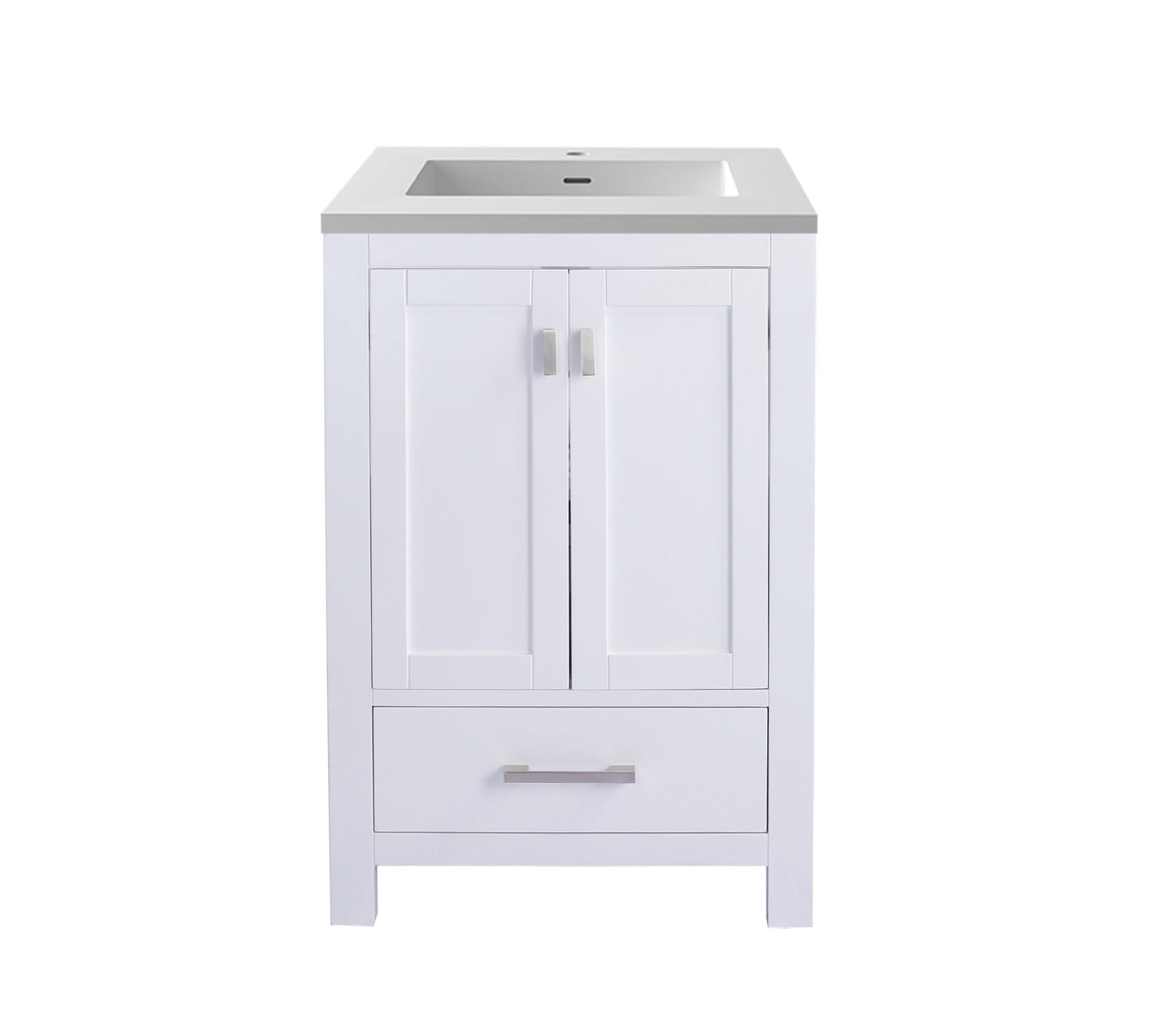 Wilson White Bath Vanity Matte White 313ANG-24W-MW 24"