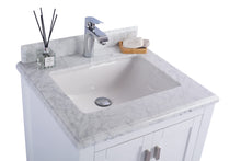 Load image into Gallery viewer, Wilson White Bath Vanity White Carrara 313ANG-24W-WC 24&quot; up