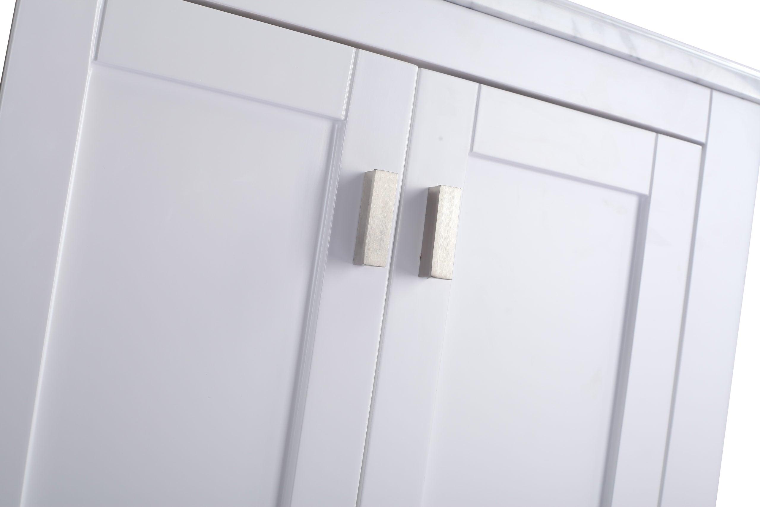 Wilson 313ANG-W-WQ White Bath Vanity White Quartz top 24", 30", 36"