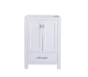 Laviva Wilson 313ANG-24W White Bathroom Cabinet, 24"
