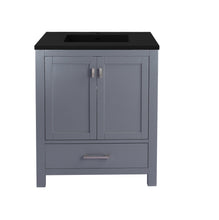 Load image into Gallery viewer, Laviva Wilson, Grey Bath Vanity Matte Black Stone 30&quot; 313ANG-30G-MB