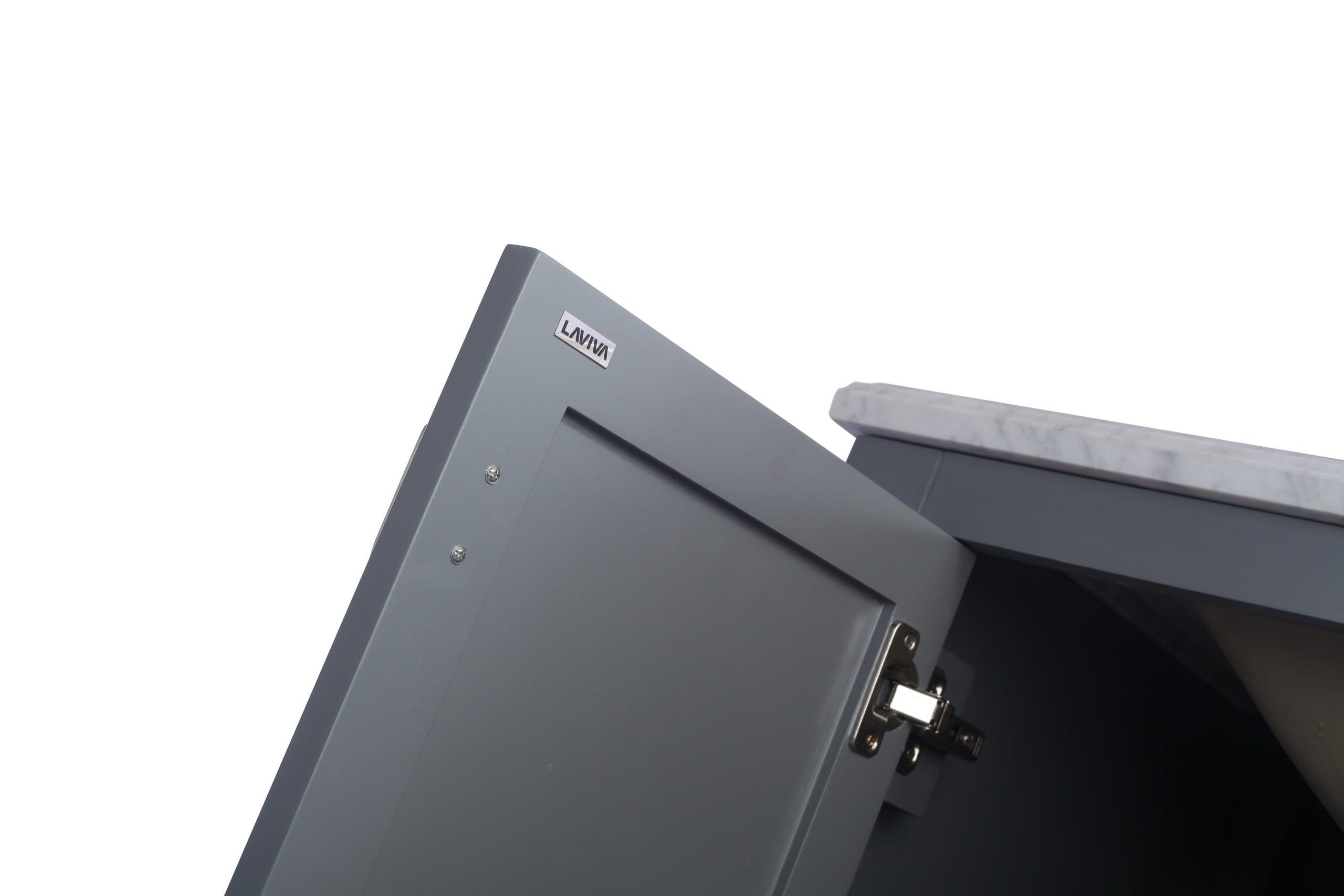 Wilson 313ANG-G-MB, Grey Bath Vanity Matte Black Stone 24"/30"/36"/42"