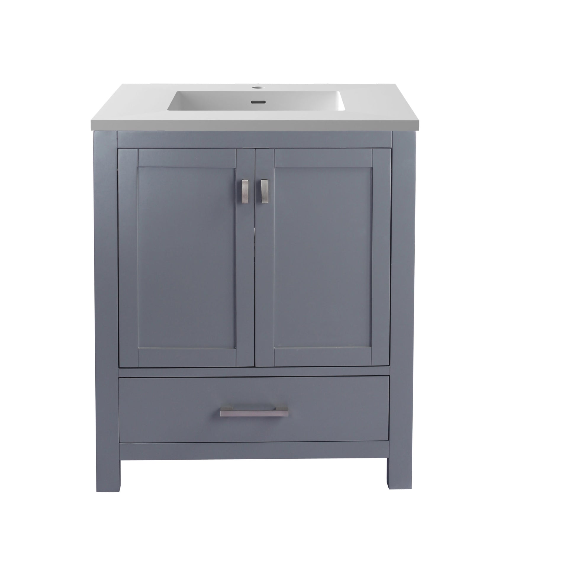 Wilson Grey Bath Vanity White Stone 30" 313ANG-30G-MB 