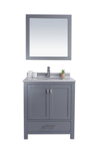 Load image into Gallery viewer, Wilson Grey Bath Vanity White Stripes Top 313ANG-30G-WS 30&quot;