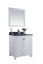 Load image into Gallery viewer, Wilson White Bath Vanity Black Marble Top 313ANG-30W-BW 30&quot; side