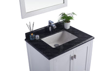 Load image into Gallery viewer, Wilson White Bath Vanity Black Marble Top 313ANG-30W-BW 30&quot; up