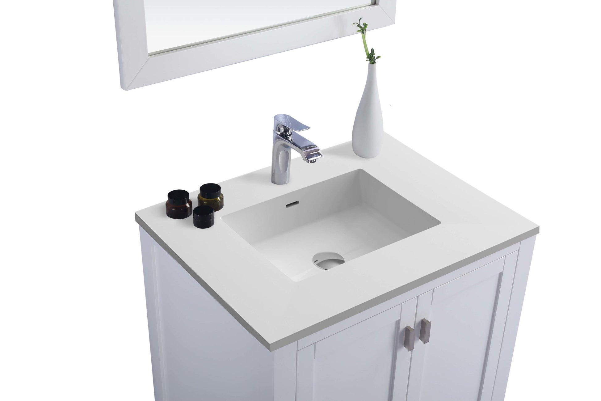 Wilson White Bath Vanity Matte White 313ANG-30W-MW 30" up