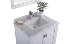 Load image into Gallery viewer, Wilson White Bath Vanity White Carrara 313ANG-30W-WC 30&quot; up