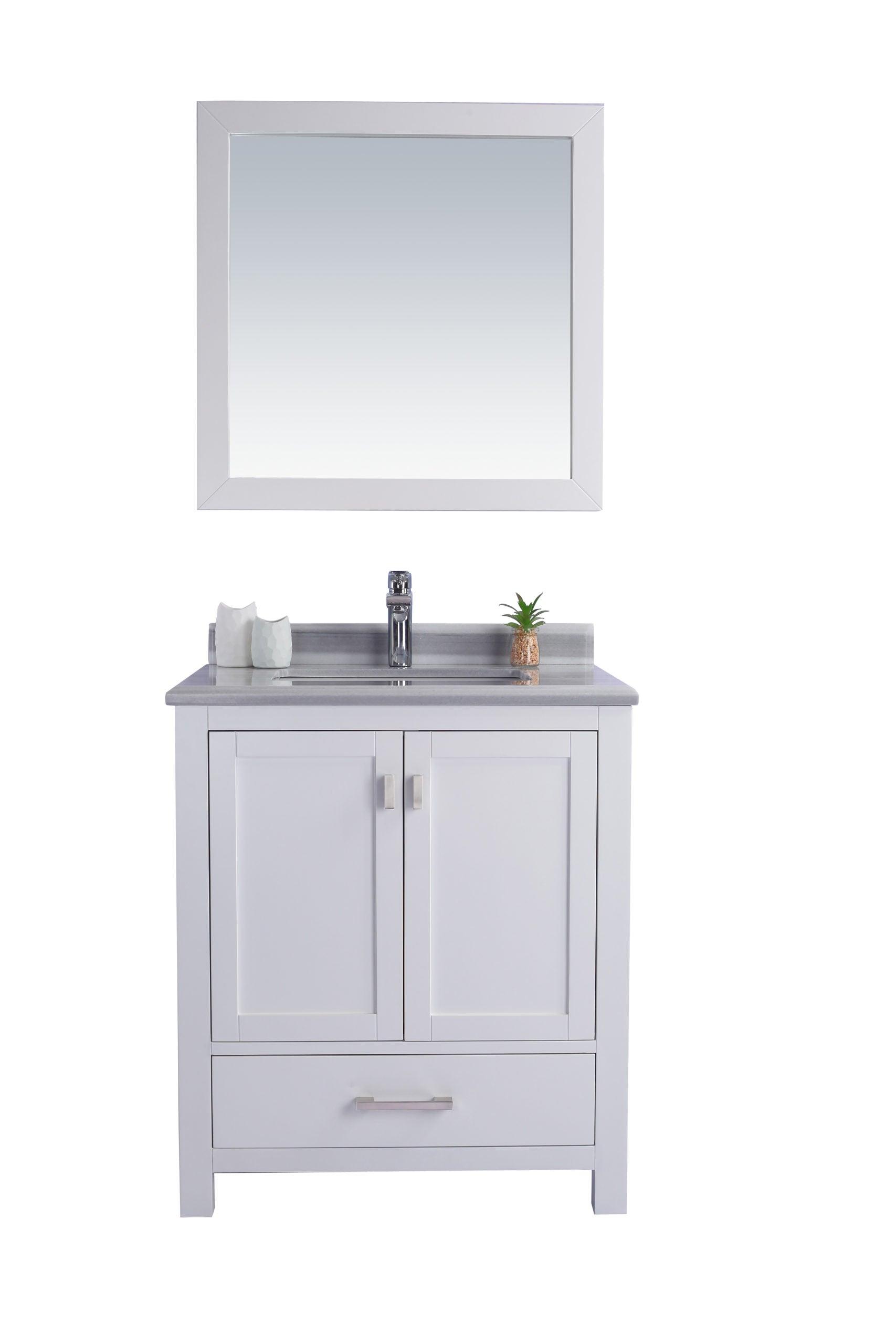 Wilson White Bath Vanity White Quartz top 313ANG-30W-WS 30"
