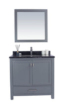 Load image into Gallery viewer, Wilson 313ANG-36G-BW Grey Bath Vanity, Black Top, 36&quot;