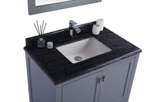 Load image into Gallery viewer, Wilson 313ANG-36G-BW Grey Bath Vanity, Black Marble Top, 36&quot; up