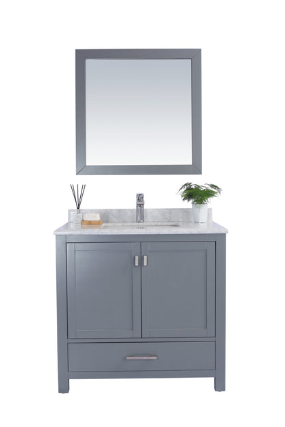 Wilson Grey Bath Vanity White Carrara 313ANG-36G-WC 36"