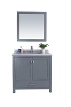 Load image into Gallery viewer, Wilson Grey Bath Vanity White Stripes Top 313ANG-36G-WS 36&quot;