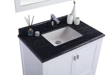 Load image into Gallery viewer, Wilson White Bath Vanity Black Marble Top 313ANG-36W-BW 36&quot; up