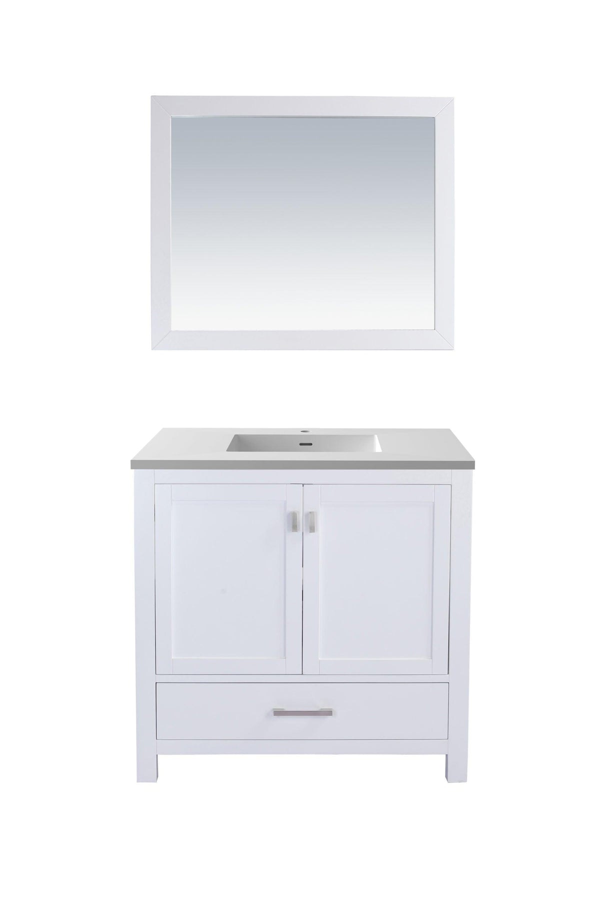 Wilson White Bath Vanity Matte White 313ANG-36W-MW 36"