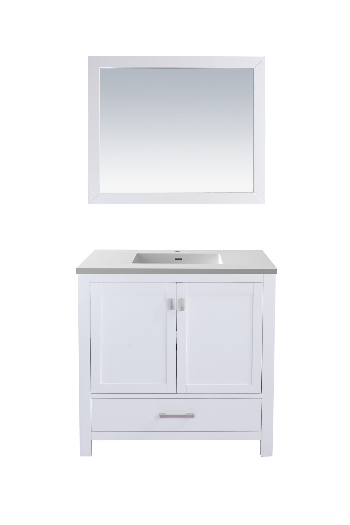 Wilson White Bath Vanity Matte White 313ANG-36W-MW 36"