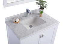 Load image into Gallery viewer, Wilson White Bath Vanity White Carrara 313ANG-36W-WC 36&quot; up