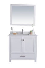 Load image into Gallery viewer, Wilson White Bath Vanity White Quartz top 313ANG-36W-WQ 36&quot;