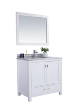 Load image into Gallery viewer, Wilson White Bath Vanity White Quartz top 313ANG-36W-WS 36&quot; side