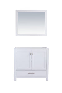 Laviva Wilson 313ANG-W White Bathroom Cabinet, 24", 30", 36", 42", 48"
