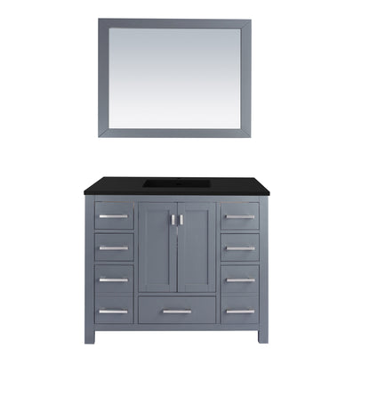 Laviva Wilson, Grey Bath Vanity Matte Black Stone 42" 313ANG-42G-MB